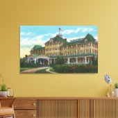 Buiten Uitzicht van de voor gebruik geschikte hote Canvas Afdruk (Insitu (Woonkamer))