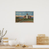 Buiten Uitzicht van de vuurtoren van Nobska Poster (Keuken)