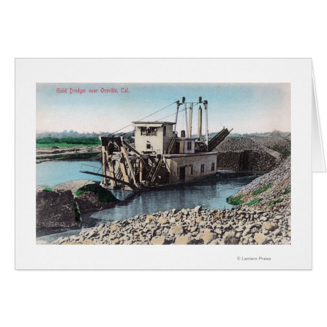 Buiten Uitzicht van een Gold DredgerOroville, CA (Voorkant Horizontaal)