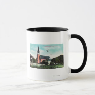 Buiten Uitzicht van een katholieke kerk Mok
