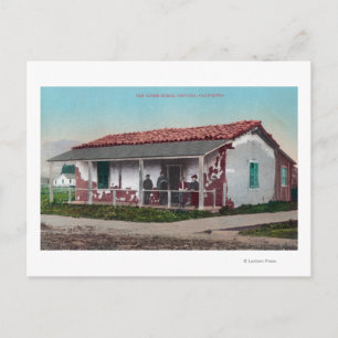 Buiten Uitzicht van een Oude Adobe HomeVentura, CA Briefkaart