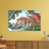 Buiten Uitzicht van een typische verblijfplaats Canvas Afdruk (Insitu (Woonkamer))