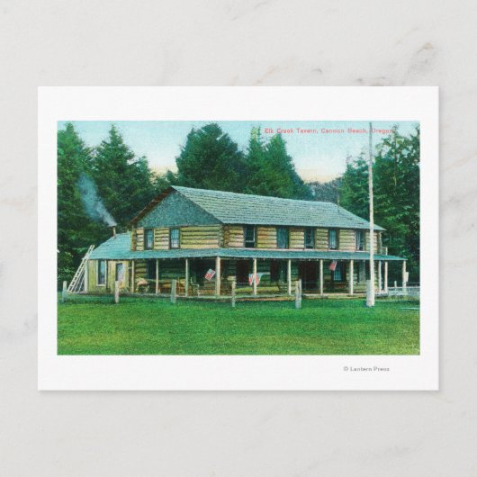 Buiten Uitzicht van Elk Creek Tavern Briefkaart (Voorkant)
