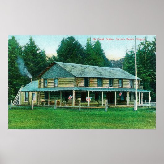 Buiten Uitzicht van Elk Creek Tavern Poster (Voorkant)