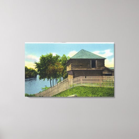 Buiten Uitzicht van Fort Halifax Canvas Afdruk (Voorkant)