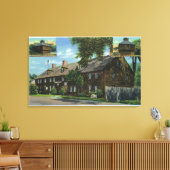 Buiten Uitzicht van Ft. Westerne en blokhuizen Canvas Afdruk (Insitu (Woonkamer))