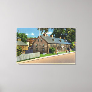 Buiten Uitzicht van Ft. Westerne en blokhuizen # Canvas Afdruk
