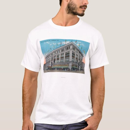 Buiten Uitzicht van H. C. Capwell Co. Bldg T-shirt (Voorkant)