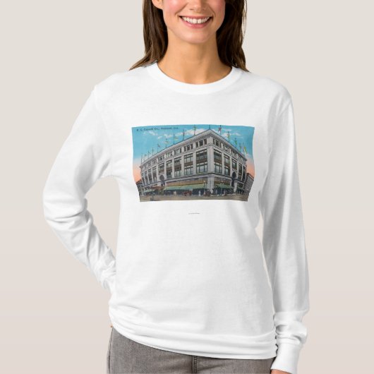 Buiten Uitzicht van H. C. Capwell Co. Bldg T-shirt (Voorkant)