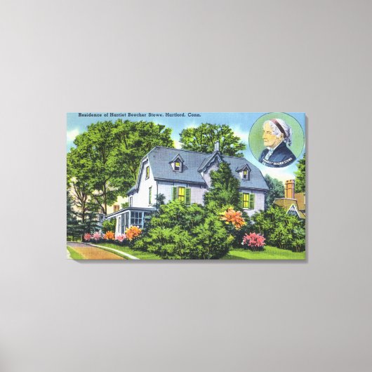 Buiten Uitzicht van Harriet Beecher Stowe's Canvas Afdruk (Voorkant)
