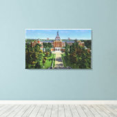 Buiten Uitzicht van het Aetna Life Insurance Build Canvas Afdruk (Insitu (Houten vloer))