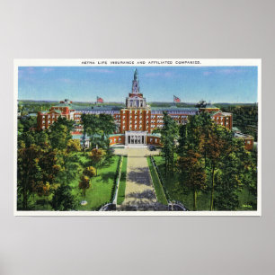 Buiten Uitzicht van het Aetna Life Insurance Build Poster
