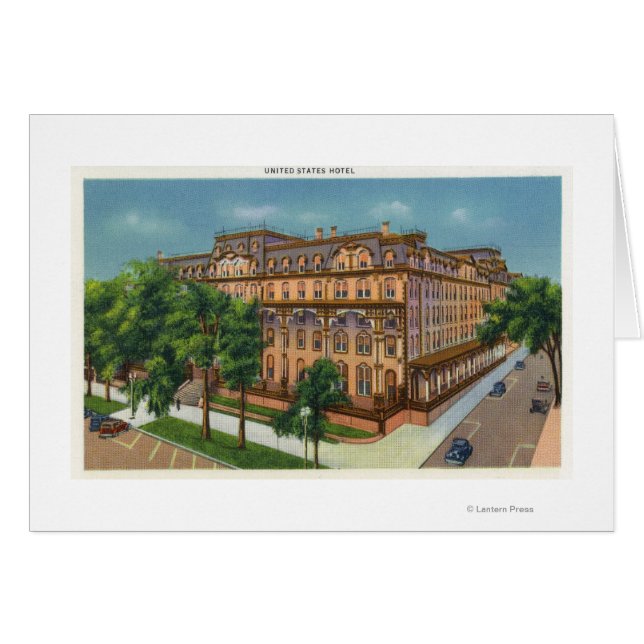 Buiten Uitzicht van het Amerikaanse hotel (Voorkant Horizontaal)