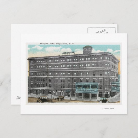 Buiten Uitzicht van het Arlington Hotel Briefkaart (Voorkant / Achterkant)