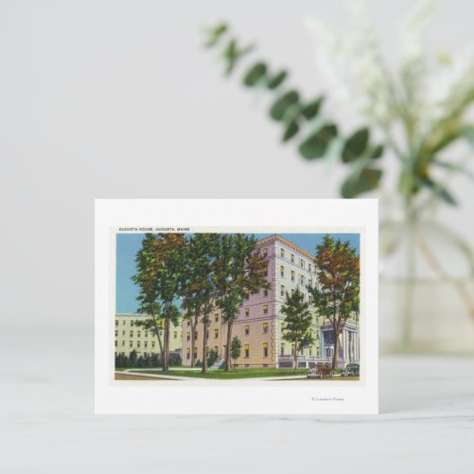 Buiten Uitzicht van het Augusta House Briefkaart (Staand voorkant)