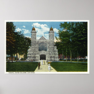 Buiten Uitzicht van het Bates College Chapel Poster