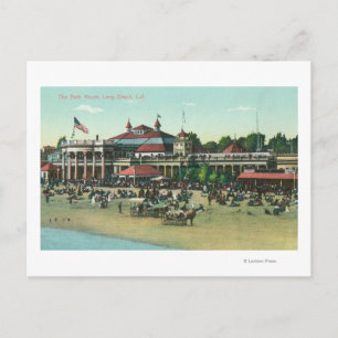 Buiten Uitzicht van het Bath HouseLong Beach, CA Briefkaart