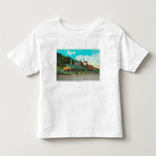Buiten Uitzicht van het BBQ-restaurant van het mer Kinder Shirts (Voorkant)