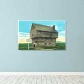 Buiten Uitzicht van het Blok van de Periode Canvas Afdruk (Insitu (Houten vloer))