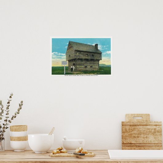 Buiten Uitzicht van het Blok van de Periode Poster (Keuken)