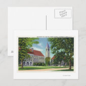 Buiten Uitzicht van het Boardman Hall en de Biblio Briefkaart (Voorkant / Achterkant)