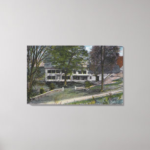 Buiten Uitzicht van het Boerderij van het Kiekenhu Canvas Afdruk