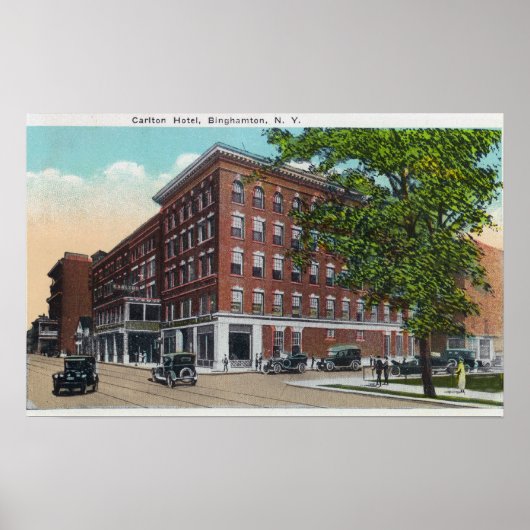 Buiten Uitzicht van het Carlton Hotel Poster (Voorkant)