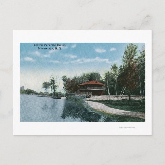 Buiten Uitzicht van het casino van het Central Par Briefkaart (Voorkant)