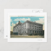 Buiten Uitzicht van het centrale spoorwegstation v Briefkaart (Voorkant / Achterkant)