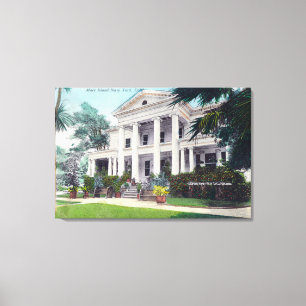 Buiten Uitzicht van het Commandant House, Navy Yar Canvas Afdruk