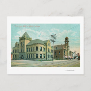 Buiten Uitzicht van het Court HouseSanta Cruz, CA Briefkaart