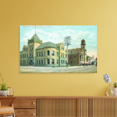 Buiten Uitzicht van het Court HouseSanta Cruz, CA Canvas Afdruk (Insitu (Woonkamer))