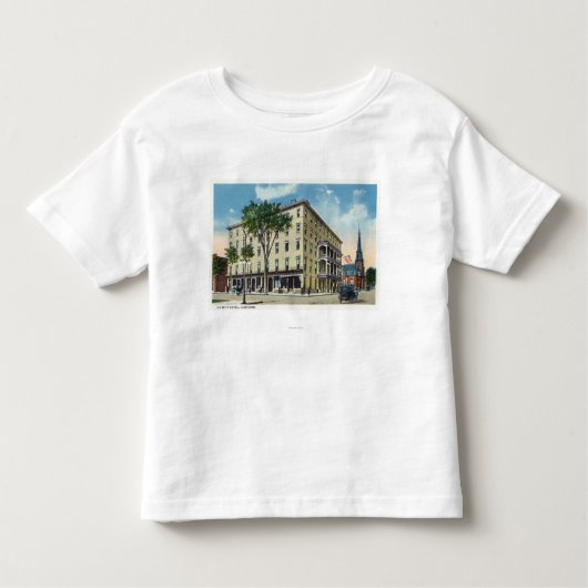 Buiten Uitzicht van het De Witt Hotel Kinder Shirts (Voorkant)