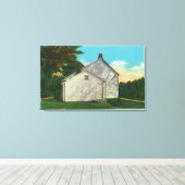 Buiten Uitzicht van het Freeman House Canvas Afdruk (Insitu (Houten vloer))