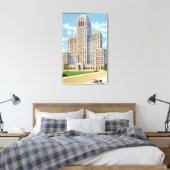 Buiten Uitzicht van het Gov Smith Kantoor Building Canvas Afdruk (Insitu (Slaapkamer))