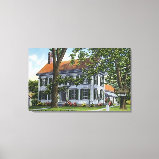 Buiten Uitzicht van het Harriet Beecher Stowe Hous Canvas Afdruk (Voorkant)
