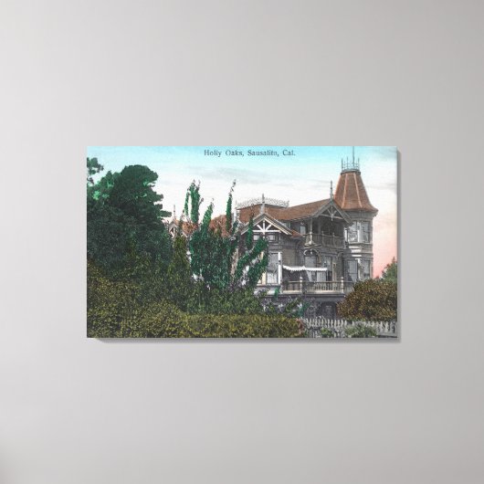 Buiten Uitzicht van het Holly Oaks Building Canvas Afdruk (Voorkant)