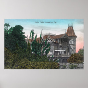 Buiten Uitzicht van het Holly Oaks Building Poster