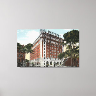Buiten Uitzicht van het Hotel Bancroft Canvas Afdruk