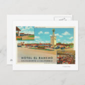 Buiten Uitzicht van het Hotel el Rancho Briefkaart (Voorkant / Achterkant)