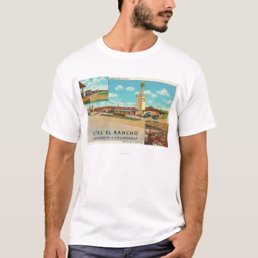 Buiten Uitzicht van het Hotel el Rancho T-shirt (Voorkant)