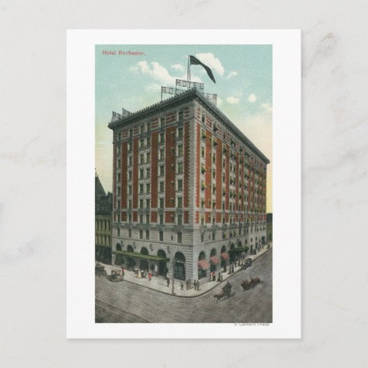 Buiten Uitzicht van het Hotel Rochester Briefkaart (Voorkant)