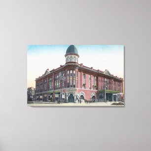 Buiten Uitzicht van het Hotel Stewart Canvas Afdruk