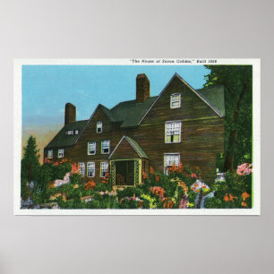 Buiten Uitzicht van het House of Seven Gables Poster