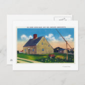 Buiten Uitzicht van het Jethro Coffin House Briefkaart (Voorkant / Achterkant)