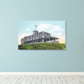 Buiten Uitzicht van het Klantenhotel van het Bald Canvas Afdruk (Insitu (Houten vloer))