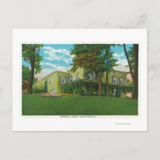 Buiten Uitzicht van het Marshallhuis Briefkaart (Voorkant)