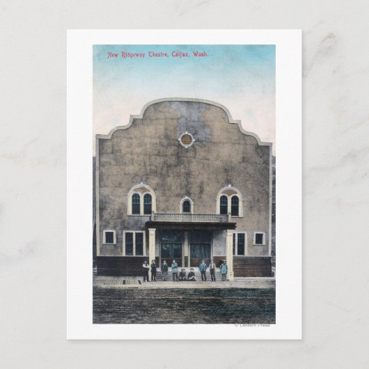 Buiten Uitzicht van het New Ridgeway Theater Briefkaart (Voorkant)