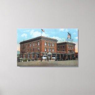 Buiten Uitzicht van het New Wenatchee Hotel Canvas Afdruk