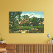 Buiten Uitzicht van het oude Harlow House # 2 Canvas Afdruk (Insitu (Woonkamer))